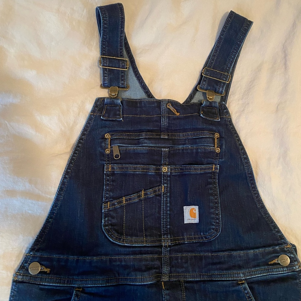 Carhartt jean overalls size small (womens)